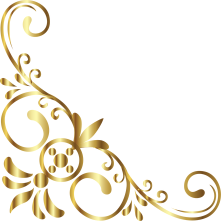 Golden Corner Border Design Element